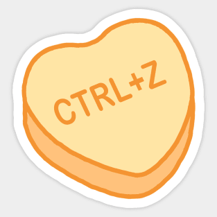 Conversation Hearts - Ctrl+ Z - Sticker - Valentines Day Sticker